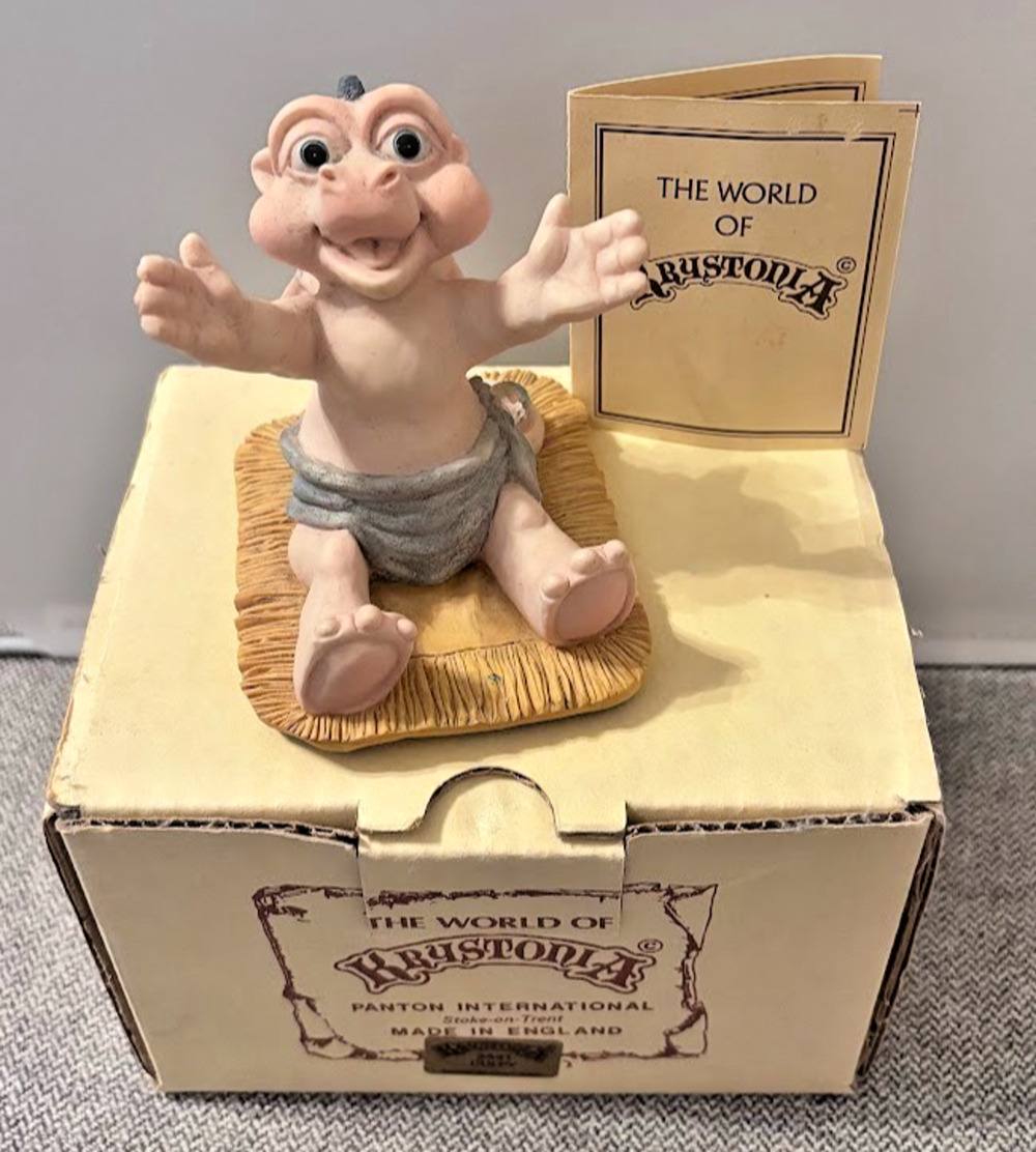 Vintage Dragon Baby Figure The World of Krystonia CULPY #3441 w/ Box COA England